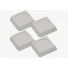 Подставки антивибрационные для бытовой техники ИТА 60*60*18мм белые квадратные (уп.4шт)