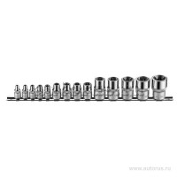 Набор насадок 1/4"3/8"1/2" Е4-Е24 14 предметов F-4158 9668