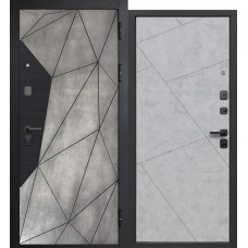 Дверь метал. Геометрия бетон снежный 2050*860мм левая  