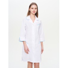Халат женский Вита белый с бирюзовым 48-50 170-176 (МЕД548-100) Халат женский Вита белый с бирюзовым 48-50 170-176 (МЕД548-100)