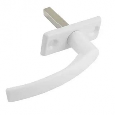 Ручка оконная - пластик белая Элит 13011