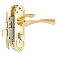 Замок врезной Стандарт 103/50В вертушка АВ латунь с ц/мех с/руч (4850)