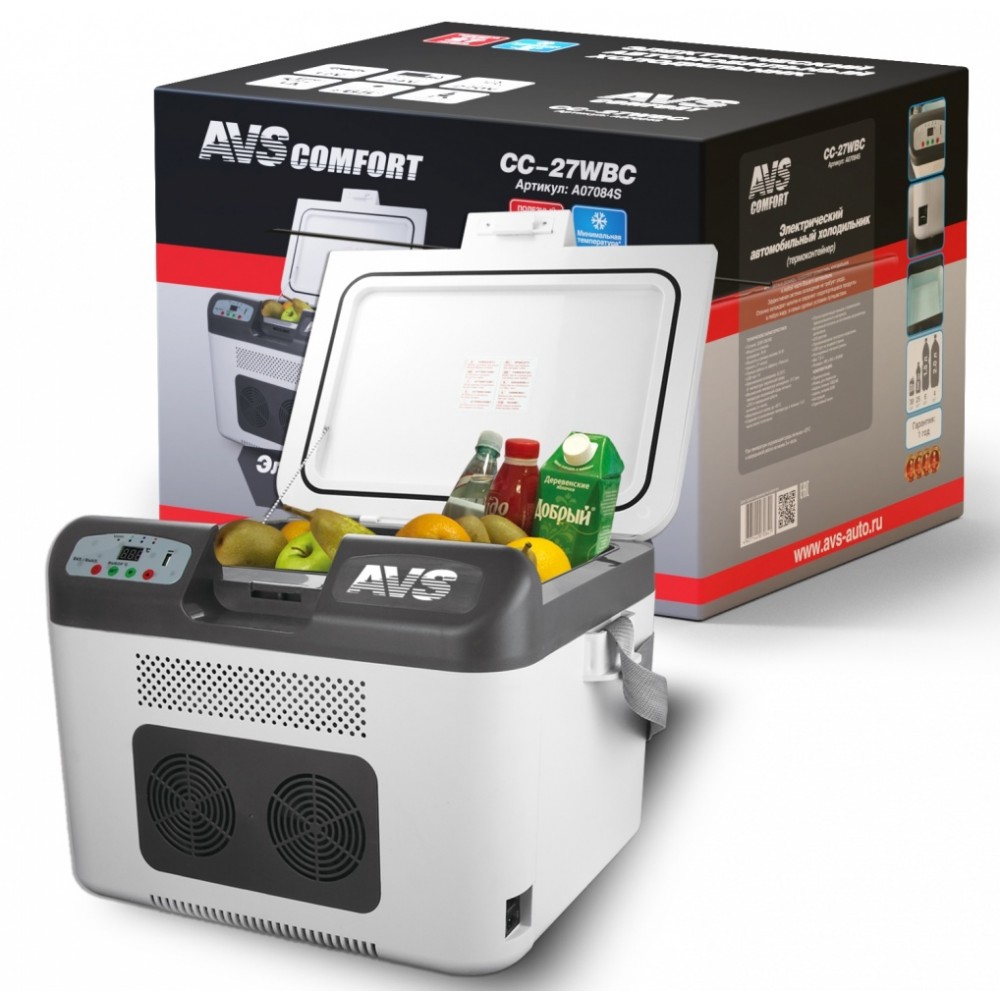 Автохолодильник AVS CC-27WBC 27л,12V/24V/220V