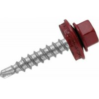 Саморез кровельный 4,8*35 RAL 3005 Темно-красный (уп.250штук)