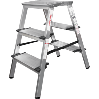 Стремянка алюм. NV 1127, 2х3 ступени 130мм, площ 350х260мм, 0,66м 1127203