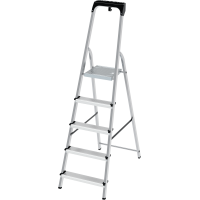 Стремянка стальная с алюм. ступенями NV 1135, 1х4 ступени 80 мм,органайзер 1135104