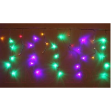Гирлянда для улицы Бахрома 100 ламп LED Мультицвет IP-54 8 реж. 183-285 Гирлянда для улицы Бахрома 100 ламп LED Мультицвет IP-54 8 реж. 183-285