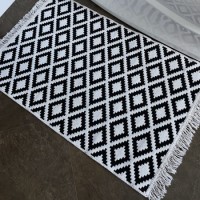 Коврик для ванной KILIM GOLD 60х120 черно-серый 59631