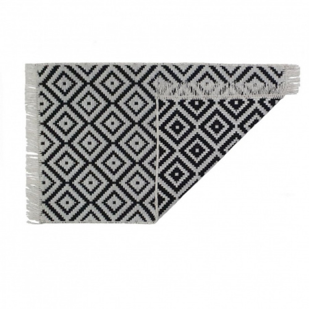 Коврик для ванной KILIM GOLD 60х120 черно-серый 58731