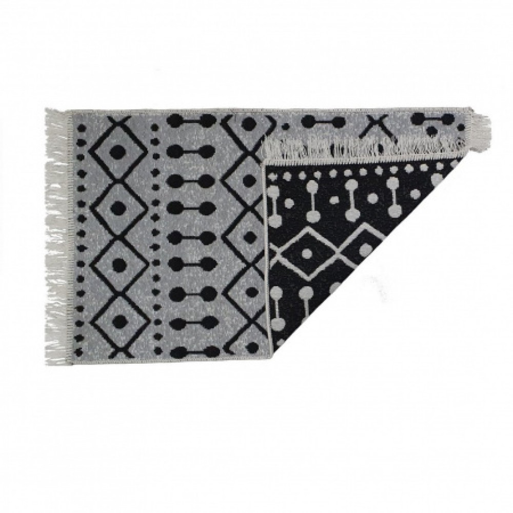 Коврик для ванной KILIM GOLD 60х120 черно-серый 58731