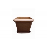 Кашпо Измир 44л мокко квадрат с поддоном