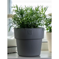 Кашпо Алемар 8,2л серый с дренаж. системой