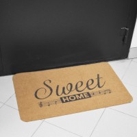 Коврик влаговпит. 50х80 Велюр НОТЫ бежевый