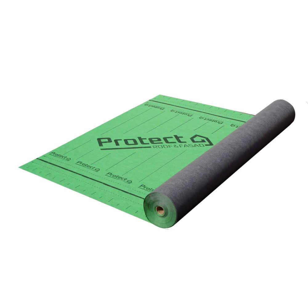 Пленка кровельная гидро-ветрозащитная мембрана 110г/м2 PROTECT AS (1,5м*46,6м=70м2) Пленка кровельная гидро-ветрозащитная мембрана 110г/м2 PROTECT AS (1,5м*46,6м=70м2)