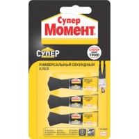 Клей Супер мини Трио Момент Универсальный 3 гр. Мульти-карта (6632)