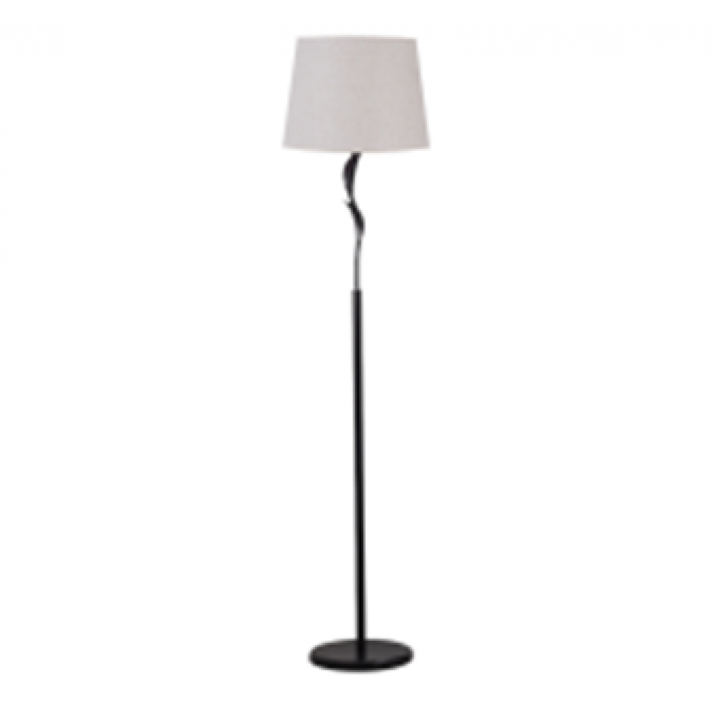 Светильник напольный 1067/1 черный+натураль