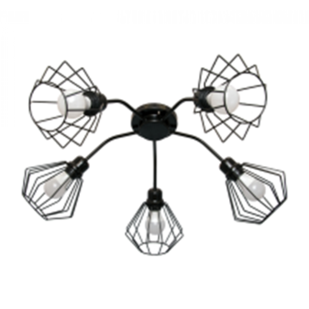 Светильник потолочный 1724/5 черный