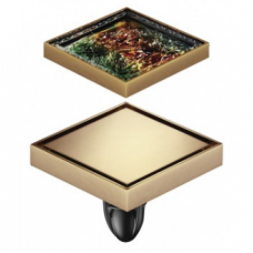 Трап сантехнический MAGdrain WC 02 Q50-RW (100*100, Маг.клапан, Латунный, Двустор. фьюзинг, Кр.зол)