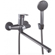 Смеситель для ванны PLSTART нерж длинный излив графит PL2205-17 ХХХ