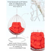Подвесное кресло капля Tropica White серая подушка
