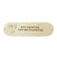 Табличка КТО ПАРИТСЯ ТОТ НЕ СТАРИТСЯ 28х8см