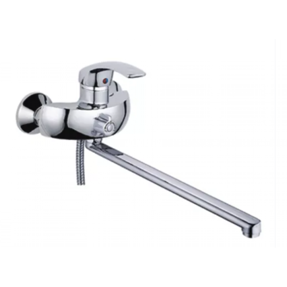 Смеситель для ванны POTATO силумин длинный излив P2203