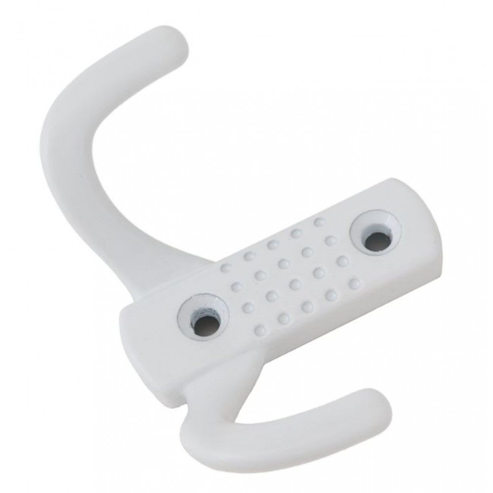 Крючок-вешалка № 10/1 белый полимер 5806