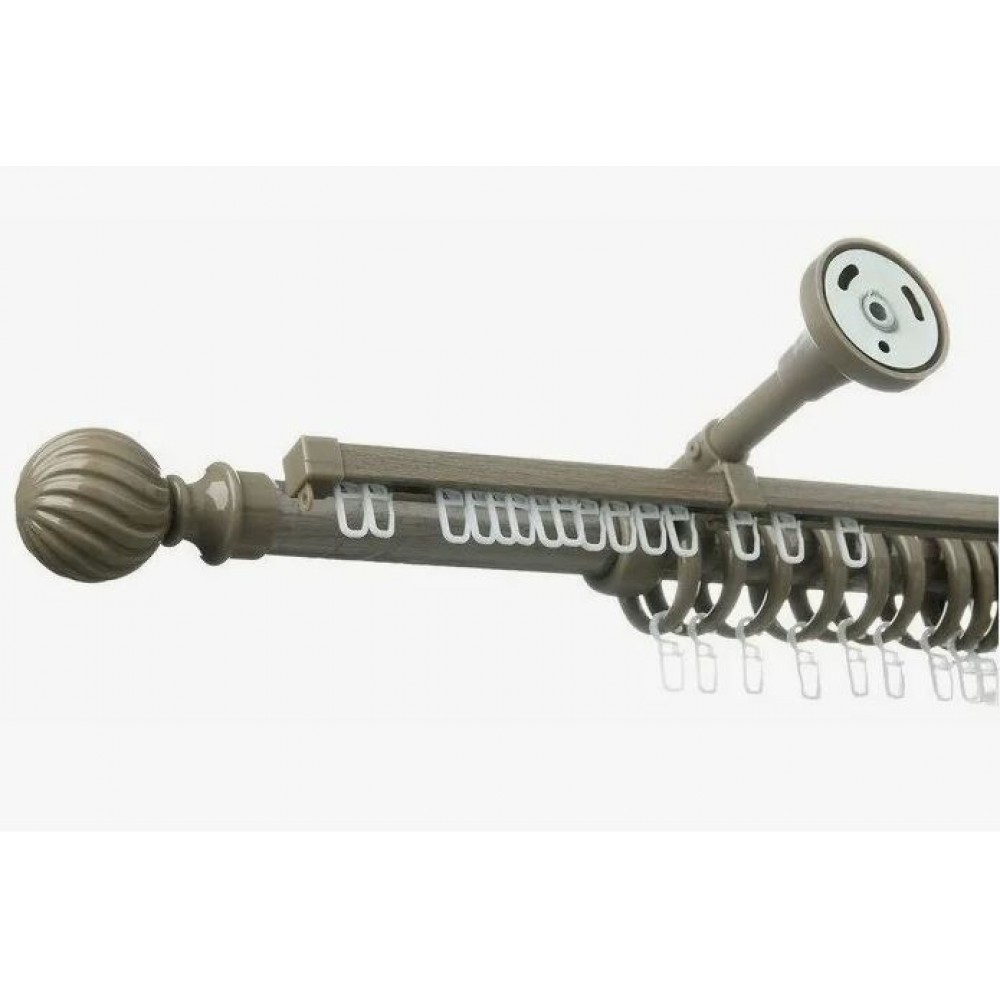 Карниз 2-рядный 1,6м Эра Орех скандинавский