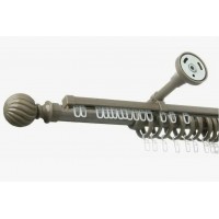 Карниз 2-рядный 2,4м Эра Орех скандинавский