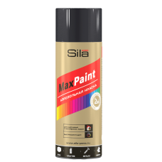 Краска Спрей Черный глянцевый Sila Home Max Paint, 520 мл (9005)