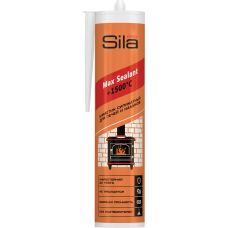 Герметик Огнеупорный Черный Sila PRO Max Sealant +1500С 280мл. 
