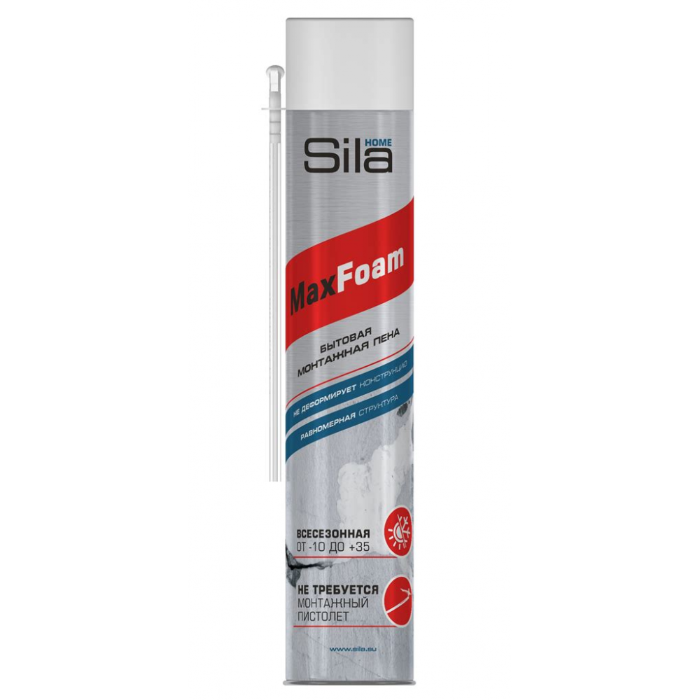 Пена монтажная бытовая всесезонная 400 мл SILA HOME MAX FOAM COMPACT