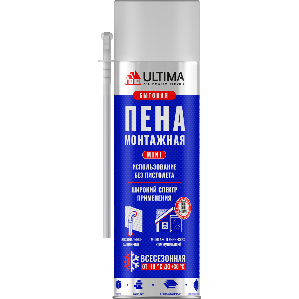 Пена монтажная бытовая всесезонная 400 мл SILA HOME MAX FOAM COMPACT SILHMFCOM520 Пена монтажная бытовая всесезонная 400 мл SILA HOME MAX FOAM COMPACT SILHMFCOM520