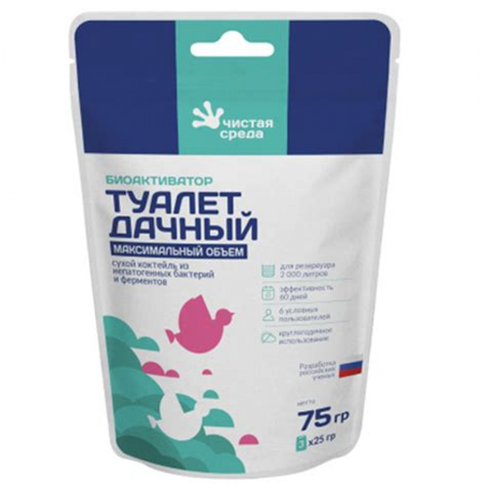 Средство для дачного туалета Максимальный объем 75гр 702-412 TT003 Средство для дачного туалета Максимальный объем 75гр 702-412 TT003