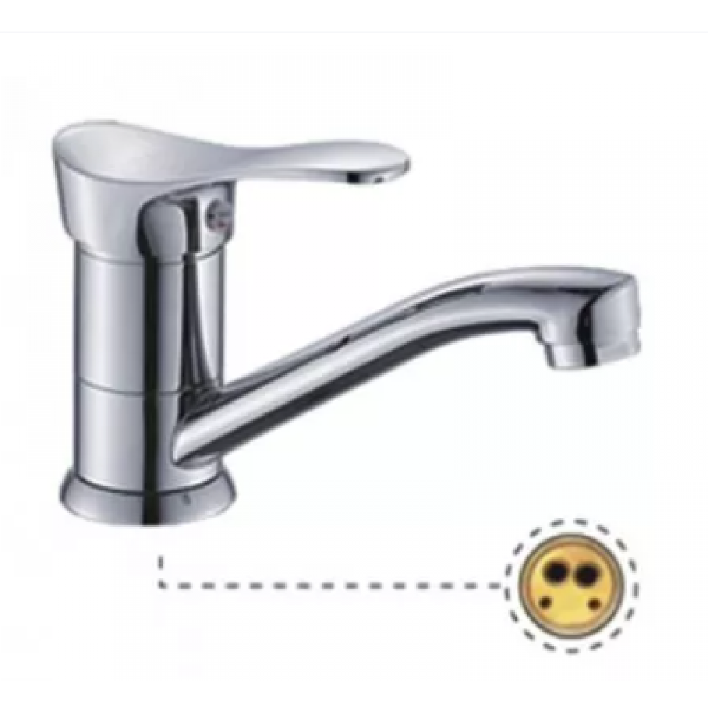 Смеситель для кухни POTATO силумин короткий излив P45214