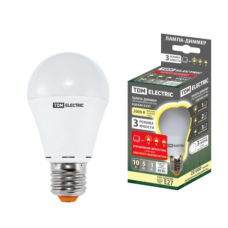 Лампа светодиодная LED 10 Вт, 220В, E27, 3000К ДИММЕР