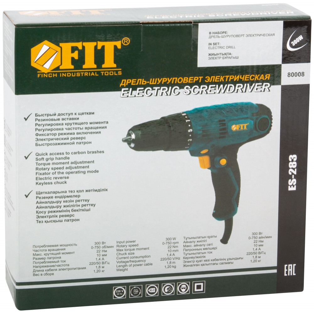 Дрель-шуруповерт электрическая ( 280Вт) FIT 80010 ХХХ АКЦИЯ 15% Дрель-шуруповерт электрическая ( 280Вт) FIT 80010 ХХХ АКЦИЯ 15%