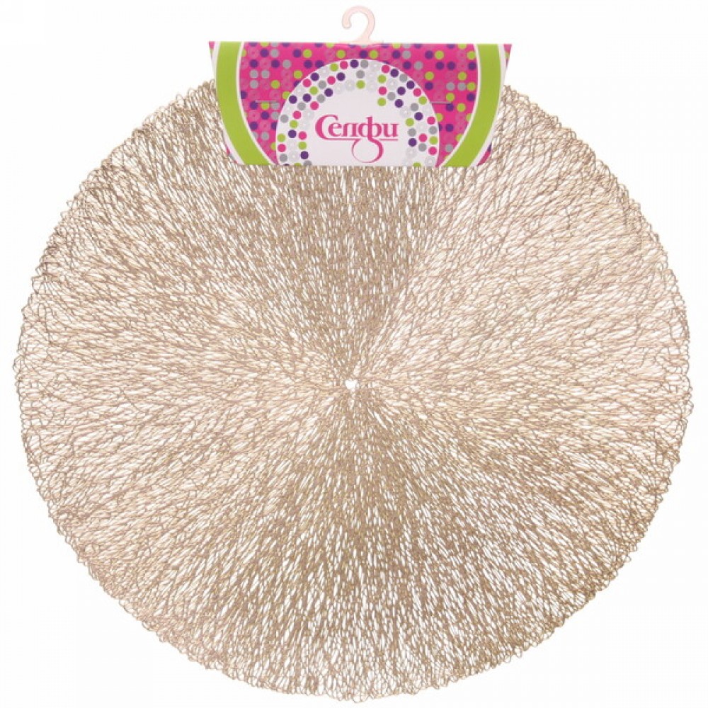 Салфетка на стол Кружева 38см серебро/золото 904-0217/904-0216 Салфетка на стол Кружева 38см серебро/золото 904-0217/904-0216