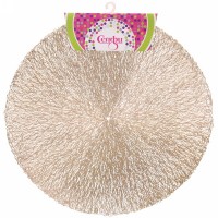 Салфетка на стол Кружева 38см серебро/золото 904-0217/904-0216