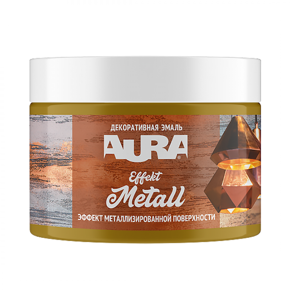 Эмаль акриловая декоративная AURA Effekt Metall цвет Золото 0,25 кг