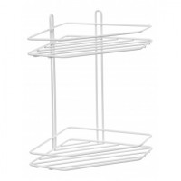 Полка д/ванной угловая ZOLLEN POLYETHER-2 белая трапеция (466719)