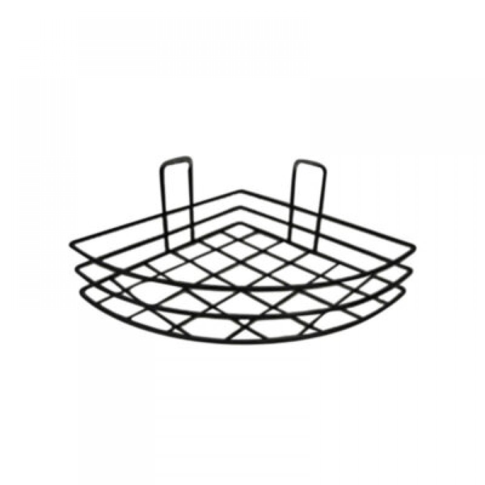 Полка для ванной угловая Рыжий кот черная 17,5*17,5см 109754