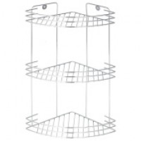 Полка настенная 3 яруса угловая Delphinium хром W2672С/101025