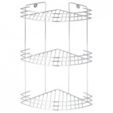 Полка настенная 3 яруса угловая Delphinium хром W2672С/101025