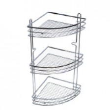 Полка настенная 3 яруса угловая Delphinium хром АЕ-1188/101150