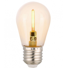 Лампа светодиодная LED  5 Вт, 220В, Е27, филамент, желтая 661500