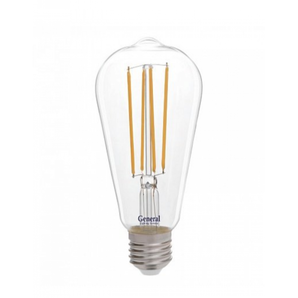 Лампа светодиодная LED 10 Вт, 220В, E27, 2700К, филамент, 655304 Лампа светодиодная LED 10 Вт, 220В, E27, 2700К, филамент, 655304