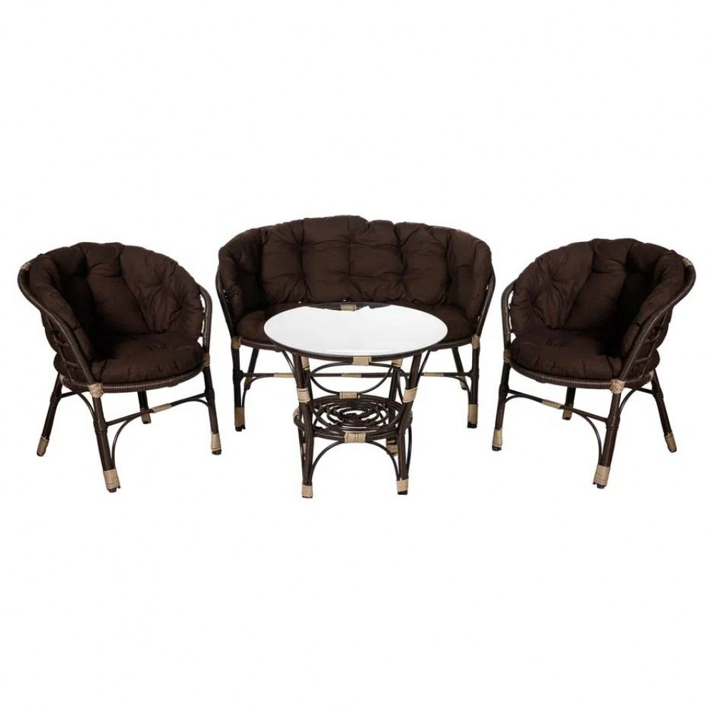 Комплект кофейный из искусственного ротанга "Багама" 3+1