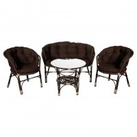 Комплект кофейный из искусственного ротанга "Багама" 3+1