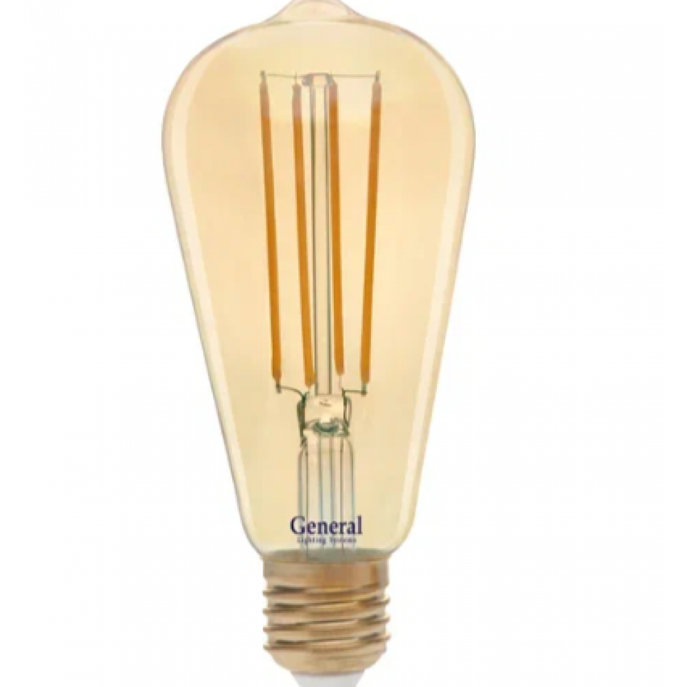 Лампа светодиодная LED 13 Вт, 220В, E27, 2700К, филамент, 655303